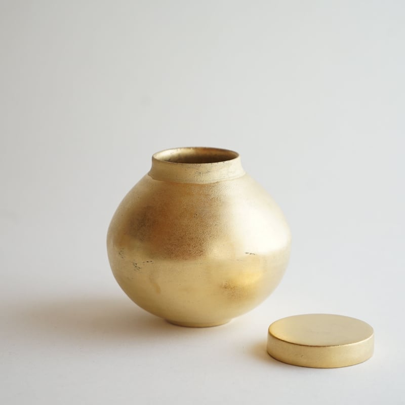 安藤雅信】金彩丸型茶心壺 大 | ギャルリ百草 online store