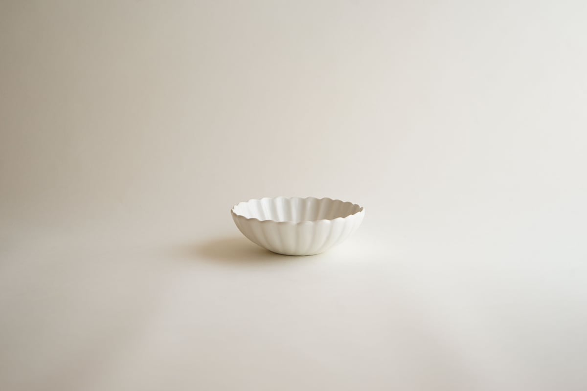 安藤雅信】オランダ花形ボウルS（青白艶釉） | ギャルリ百草 online store