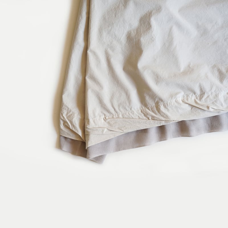 百草サロン　リネン裾捻りサロン 百草サロン リネン裾捻りサロン 安藤明子】裾なめらかサロン オフ