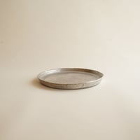 安藤雅信　銀彩ピューター渕丸プレート【カケあり】2枚セット 安藤雅信】銀彩ピューター渕丸プレート M | ギャルリ百草 online store