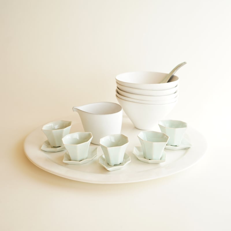 安藤雅信】白藍釉八角茶杯 鋭 | ギャルリ百草 online store