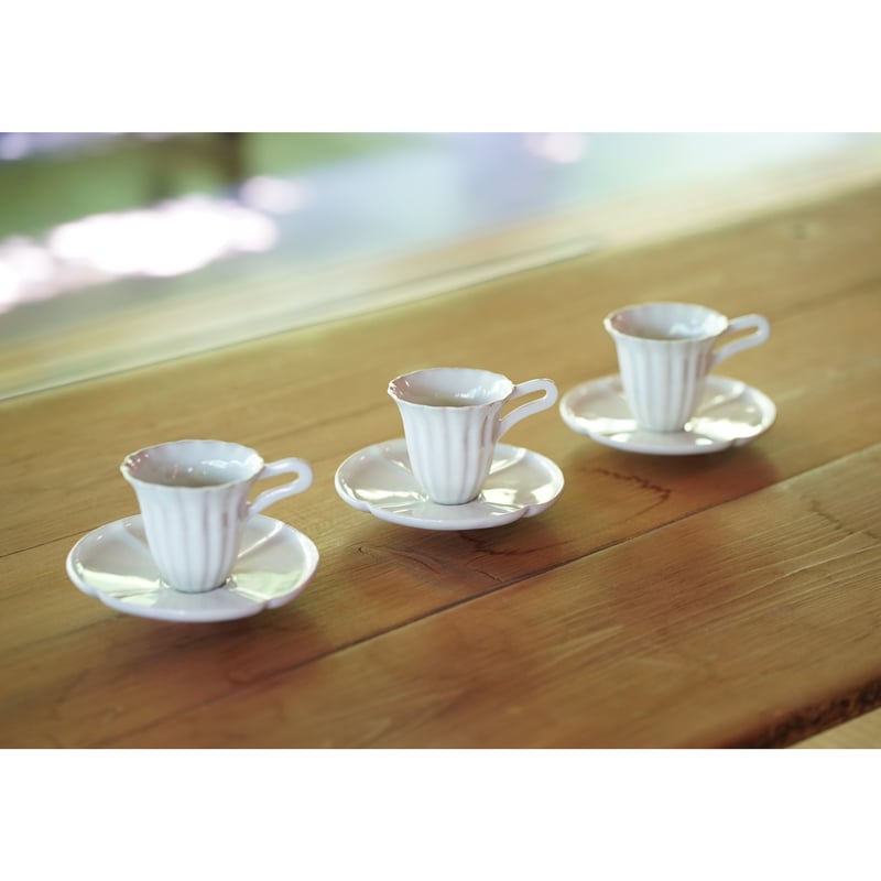 安藤雅信】手付反輪花杯（青白艶釉） | ギャルリ百草 online store