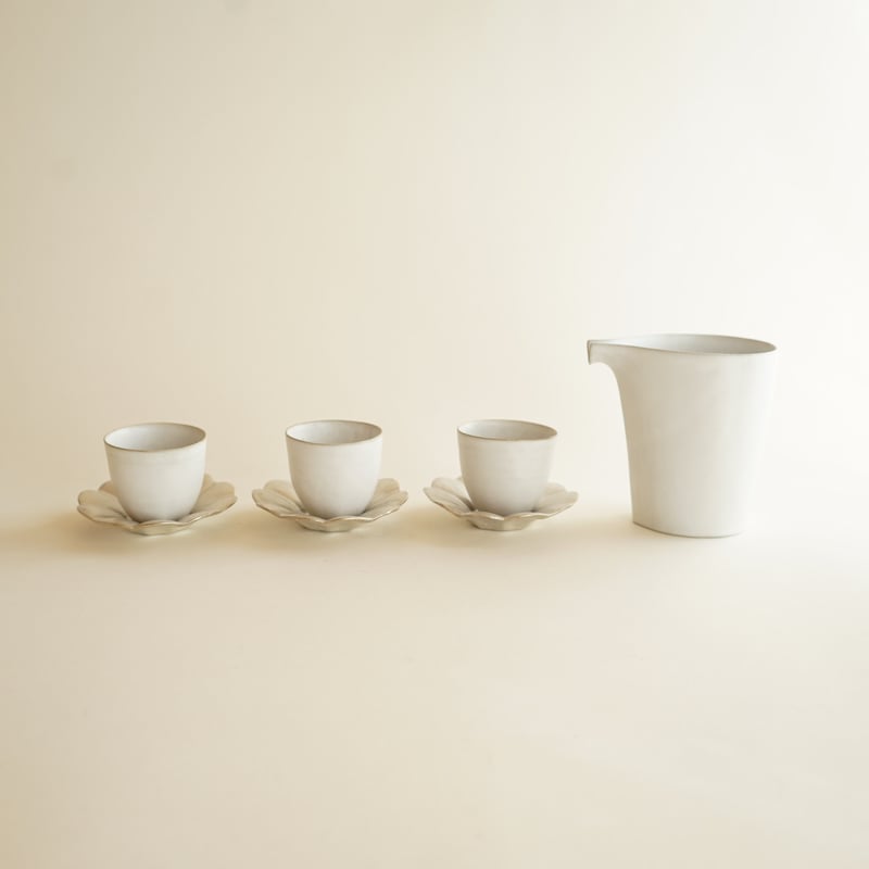 安藤雅信 銀彩 茶托 安藤雅信】白銀彩十弁茶托 | ギャルリ百草 online