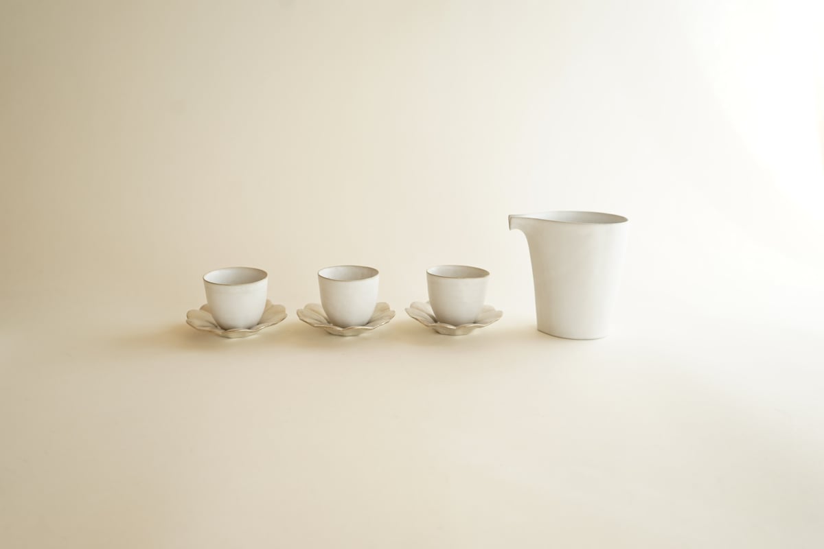 安藤雅信】白銀彩十弁茶托 | ギャルリ百草 online store