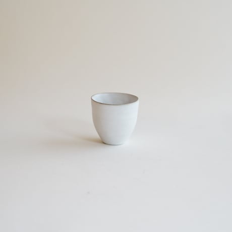 【安藤雅信】白糖釉白丸茶杯 L（白糖釉）