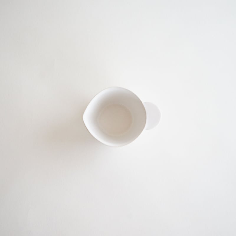 安藤雅信】 手付カップ 板（白マット釉） | ギャルリ百草 online store