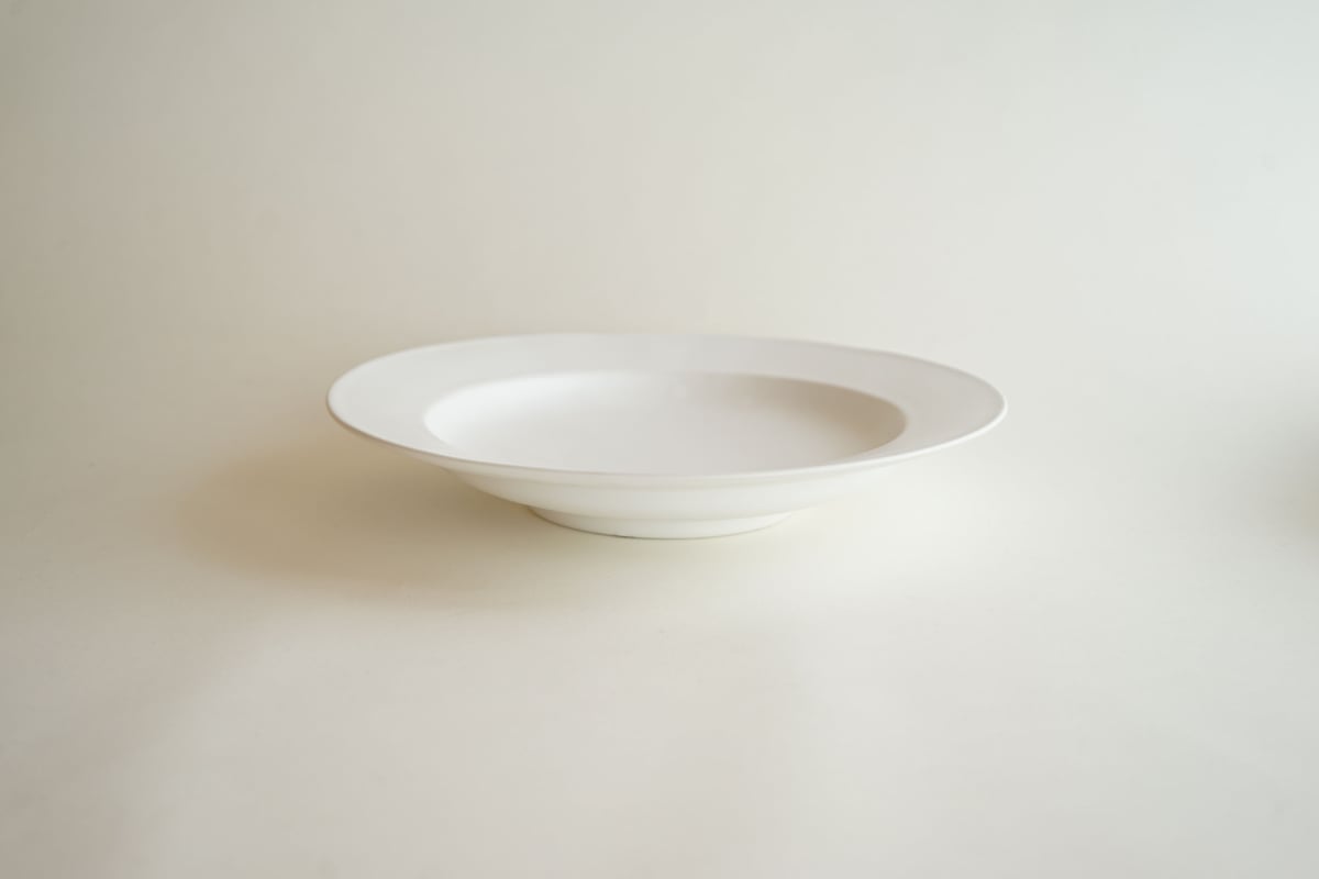 安藤雅信】イタリアパスタ皿 L（白マット釉） | ギャルリ百草 online store