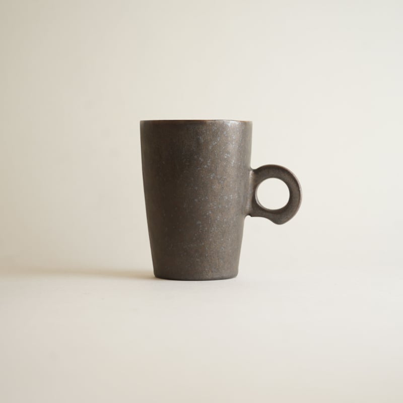 安藤雅信作 黒錆釉 コーヒー カップ&ソーサー 安藤雅信】黒銀彩太