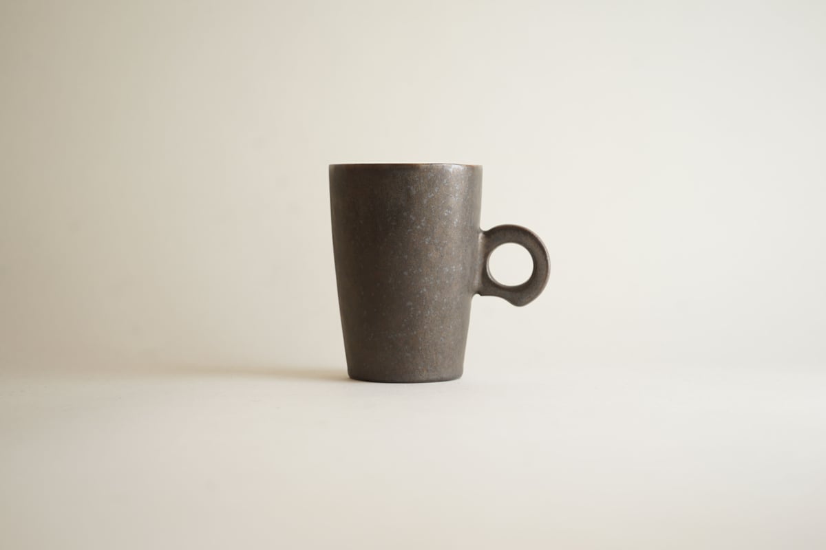 安藤雅信】黒細丸コーヒーM（黒錆釉） | ギャルリ百草 online store
