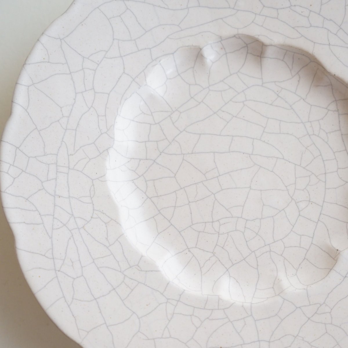 安藤雅信】貫入釉イタリア平輪花皿（貫入釉） | ギャルリ百草 online store