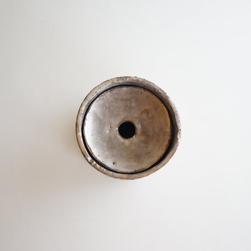 安藤雅信】黒銀彩くり貫建水 | ギャルリ百草 online store