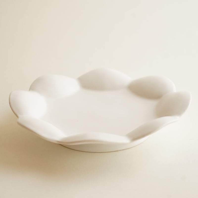 安藤雅信さん イタリア輪花スープ皿 【安藤雅信】イタリア輪花皿 S（乳白