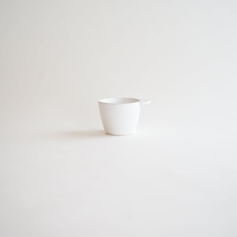 安藤雅信】 手付カップ 板（白マット釉） | ギャルリ百草 online store