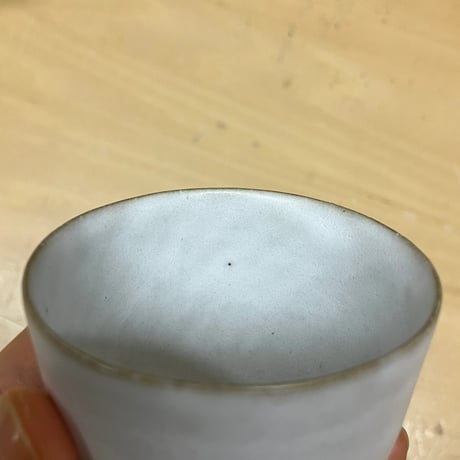 【安藤雅信】白糖釉白丸茶杯 L（白糖釉）