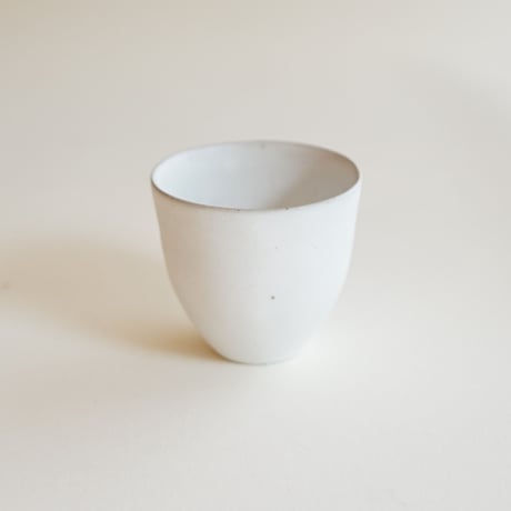 【安藤雅信】白糖釉白丸茶杯 L（白糖釉）