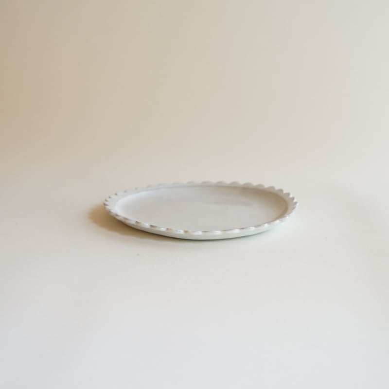 新品未使用　安藤雅信　白菊皿 M　2枚セット 安藤雅信】粉白菊皿 M（化粧土に青白釉） | ギャルリ百草 online store