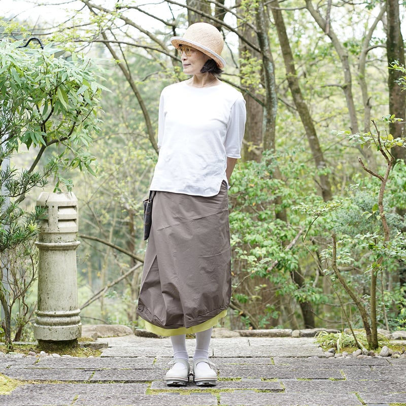百草サロン　裾あったかサロン 安藤明子】裾プチねじりサロン コットンタイプライター ライト