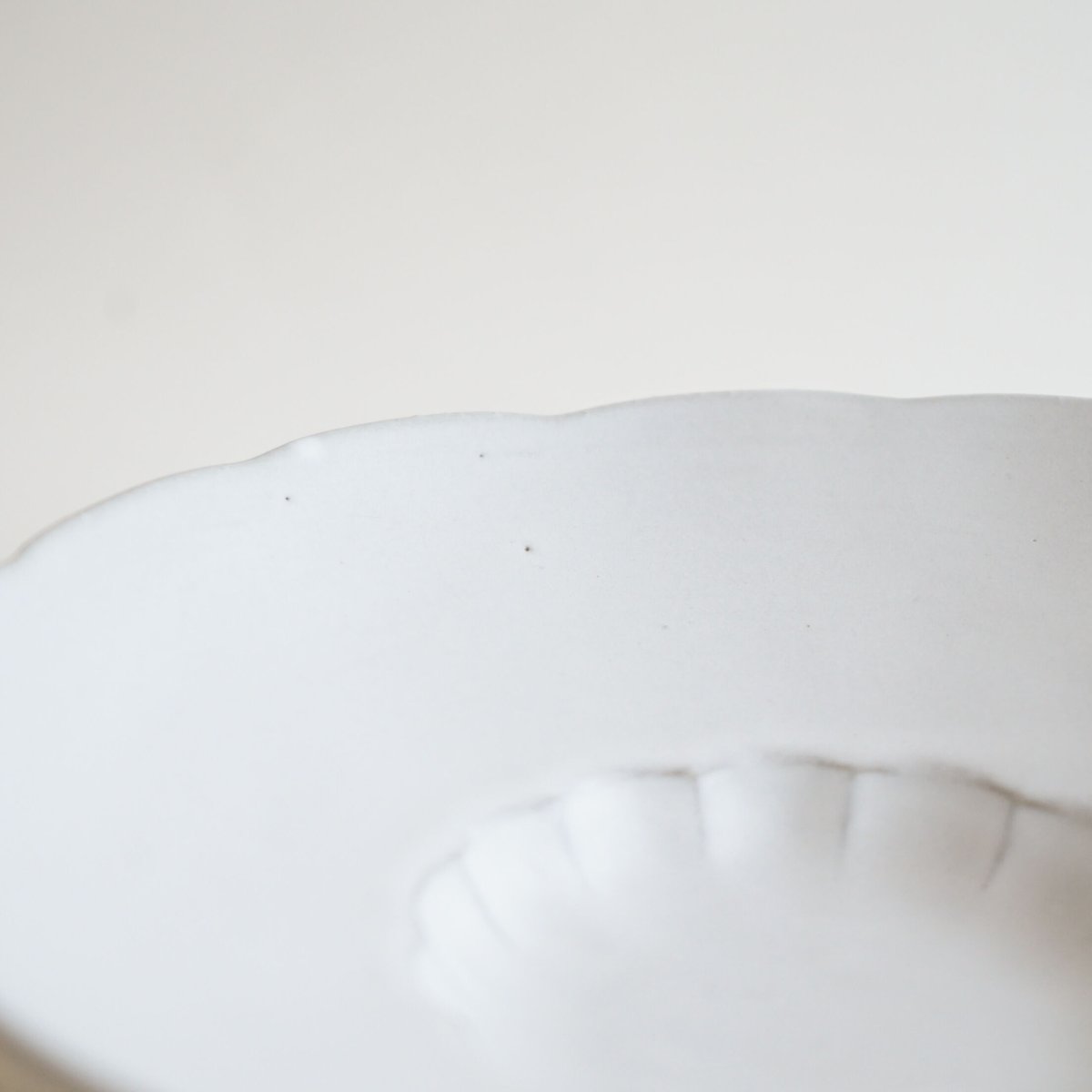 安藤雅信さん　白糖釉イタリア広輪花皿　2枚 安藤雅信】イタリアリム広輪花皿SS（白糖釉） | ギャルリ百草