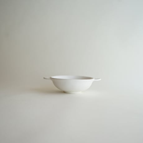 【安藤雅信】手付スープ  M（白マット釉）