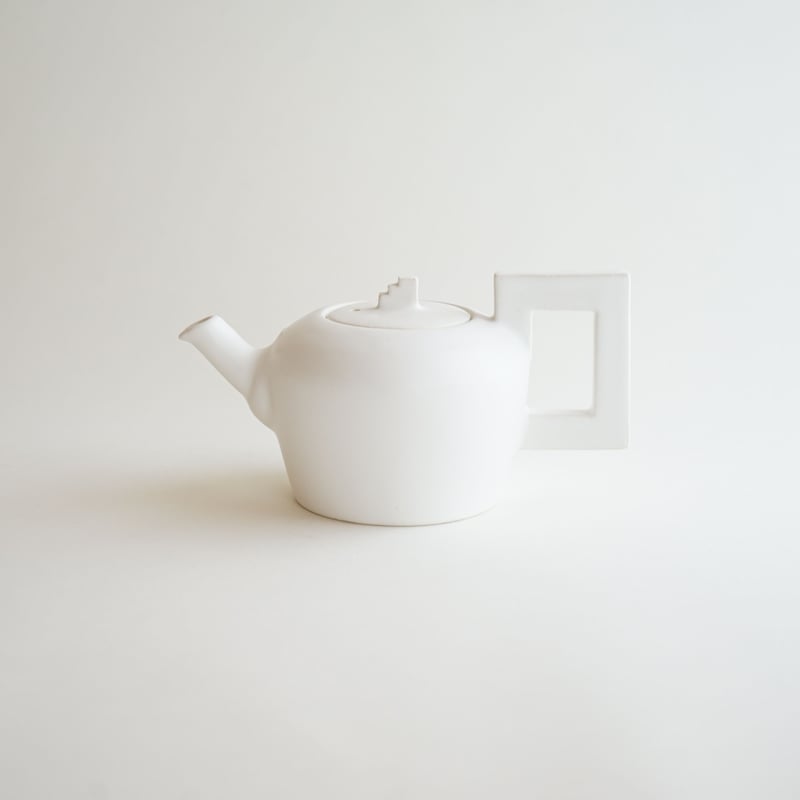 安藤雅信】ティーポットS 茶こし付（白マット釉） | ギャルリ百草