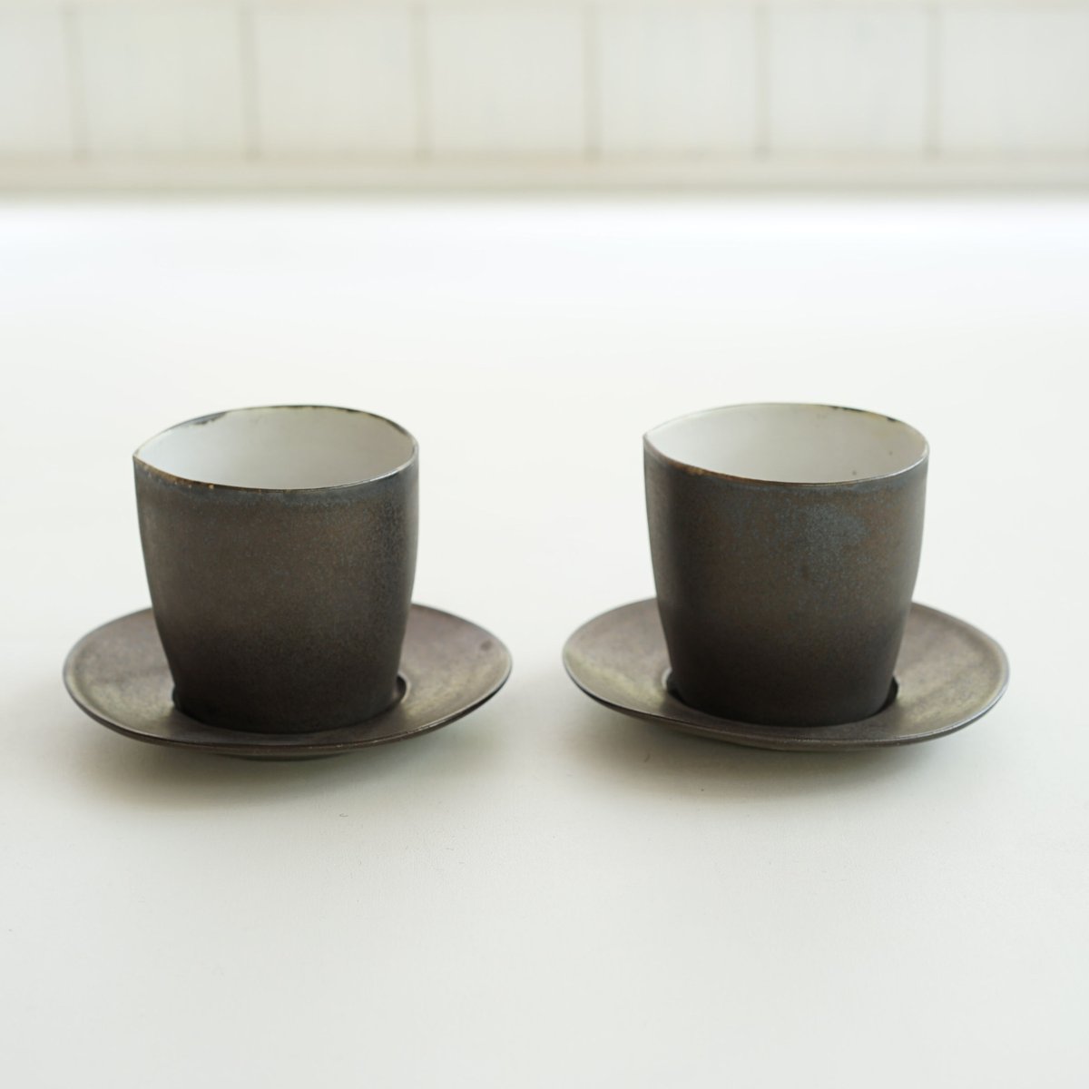 【安藤雅信】ギャルリ百草　黒錆釉コーヒー　カップ＆ソーサー 安藤雅信】黒太コップ XL（黒錆釉） | ギャルリ百草 online store