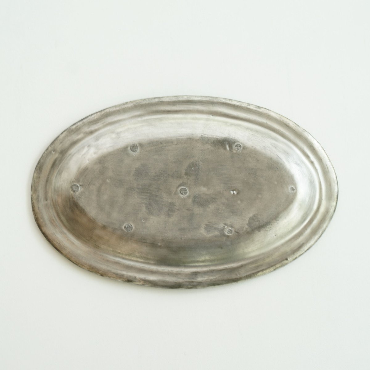 安藤雅信】銀彩ピューターリム筋オーバル L | ギャルリ百草 online store