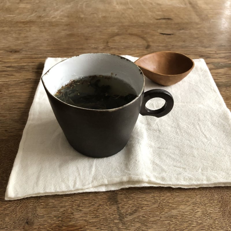 安藤雅信黒錆釉カップソーサーカフェオレカップ【注:受け渡し予定者