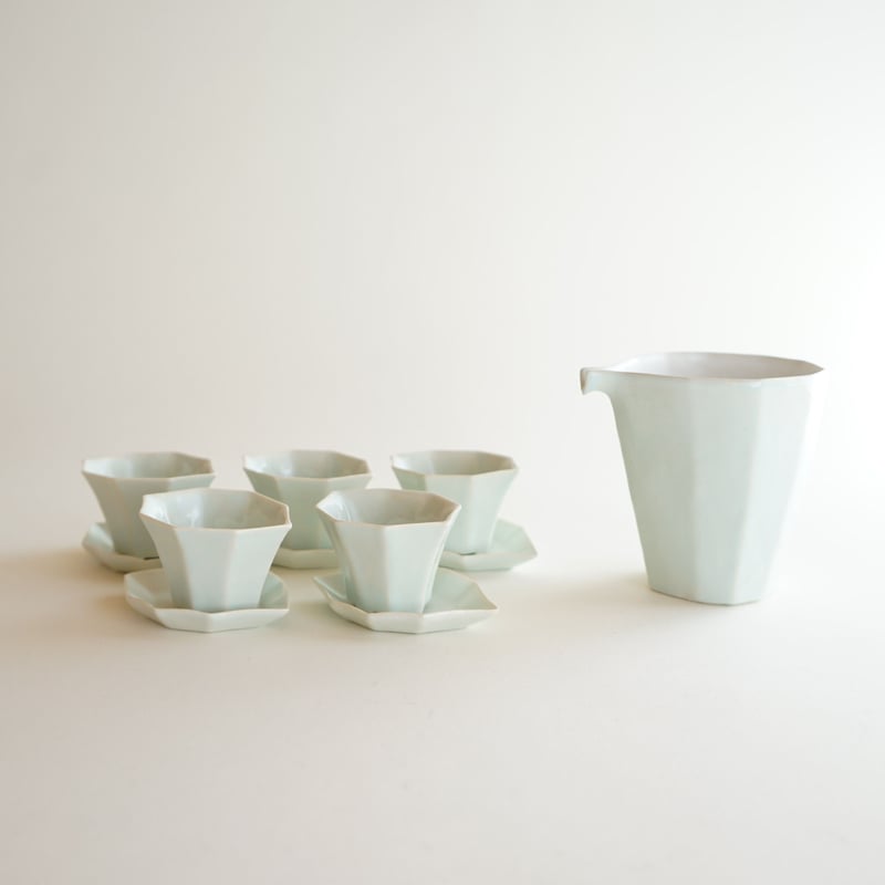 安藤雅信】白藍釉八角茶杯 鋭 | ギャルリ百草 online store
