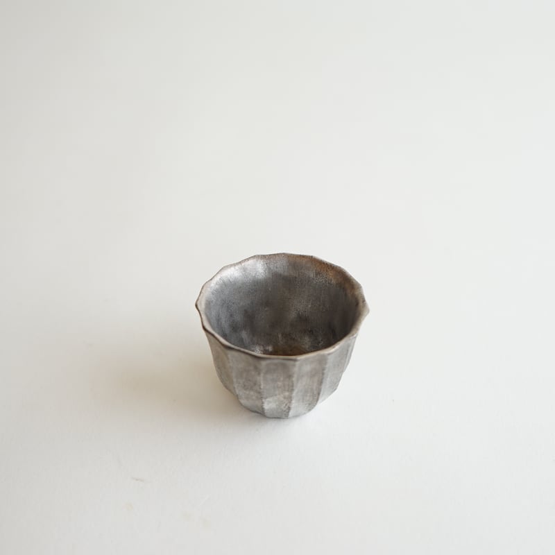 安藤雅信】 銀彩百合型茶杯 LM | ギャルリ百草 online store