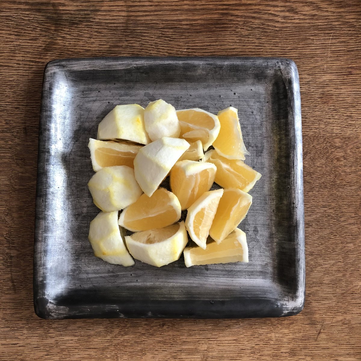 安藤雅信】銀彩ピューター渕丸正角プレート M（銀彩） | ギャルリ百草