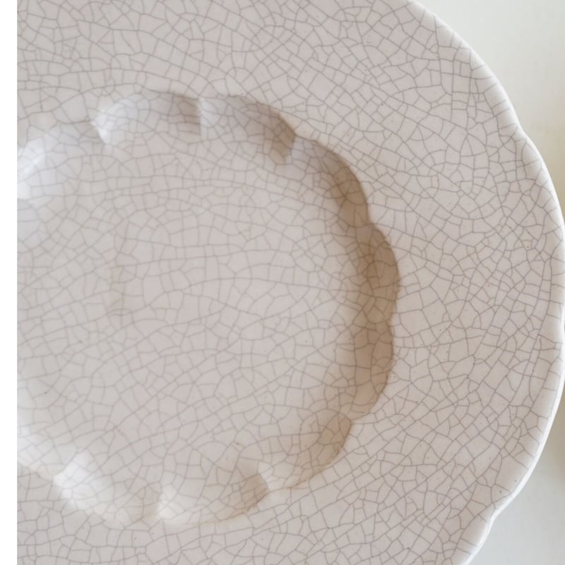 安藤雅信】貫入釉イタリア平輪花皿 | ギャルリ百草 online store