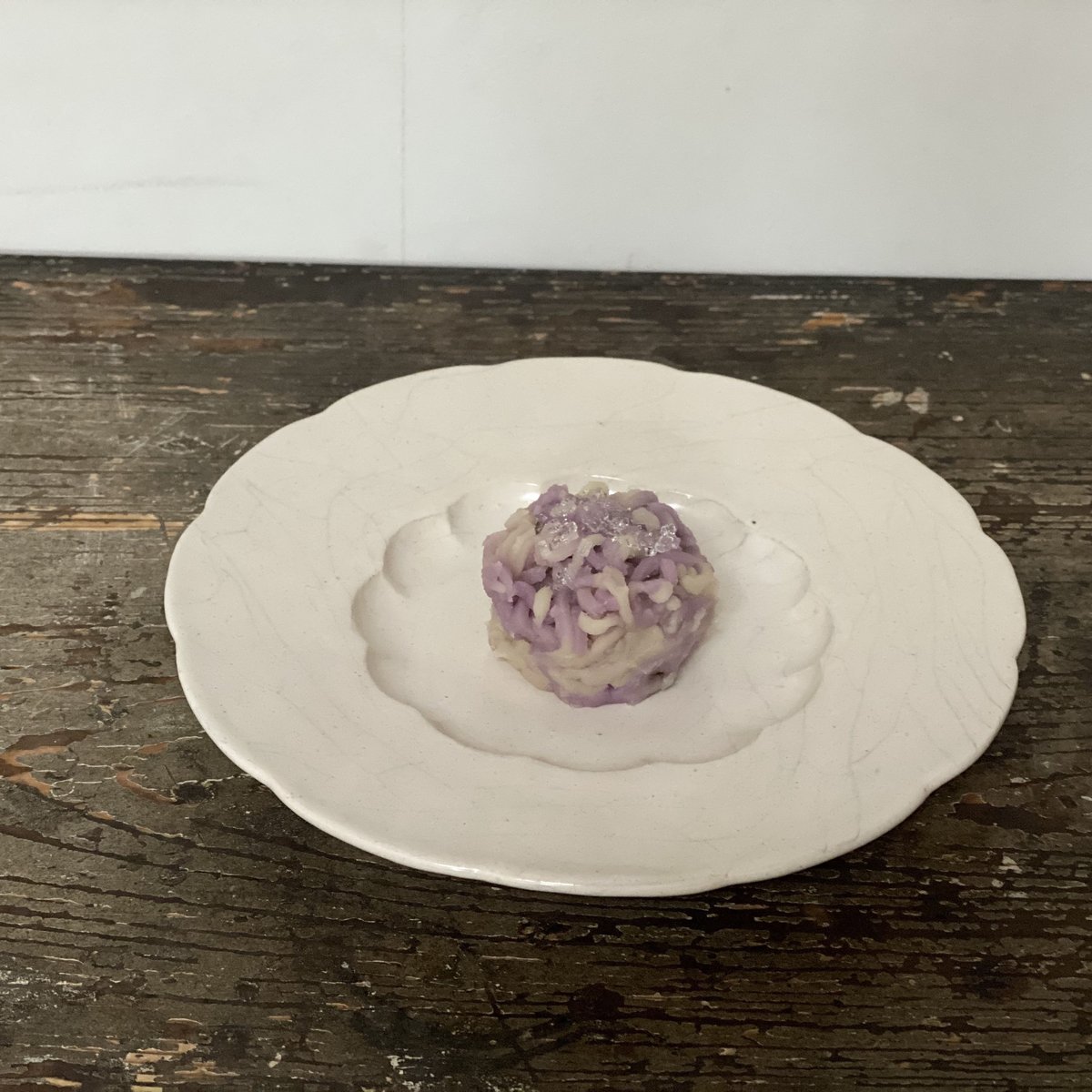 安藤雅信さん　白糖釉イタリア広輪花皿　2枚 安藤雅信】イタリアリム広輪花皿SS（白糖釉） | ギャルリ百草