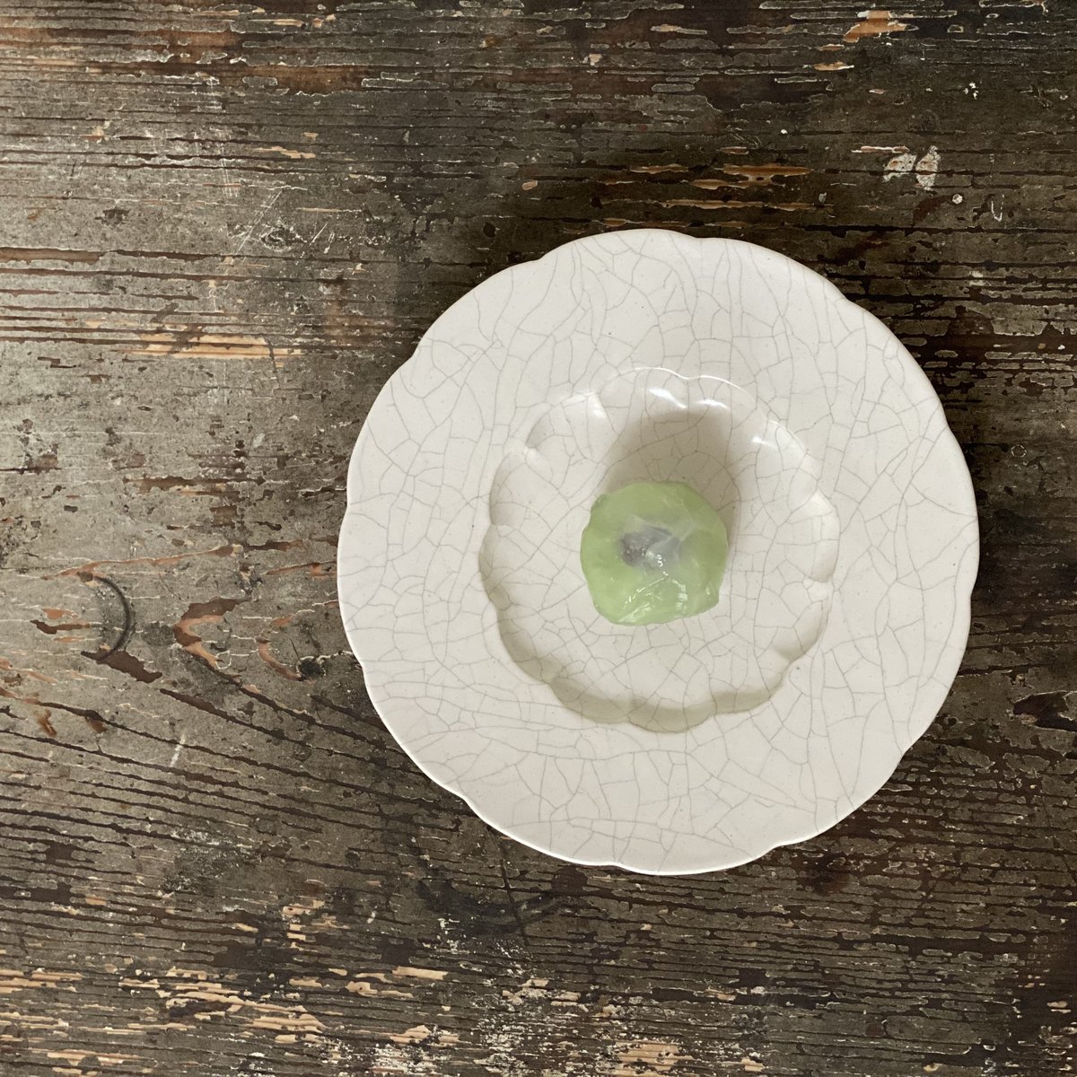 安藤雅信】貫入釉イタリア平輪花皿（貫入釉） | ギャルリ百草 online store