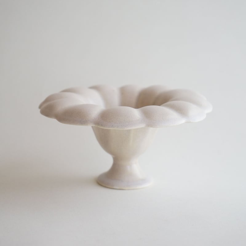 安藤雅信】輪花反深鉢（青白結晶釉） | ギャルリ百草 online store