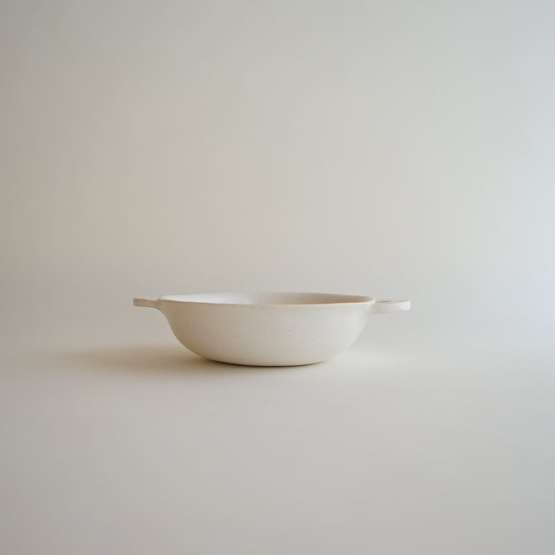 安藤雅信】耐熱白釉手付スープ M（耐熱白釉） | ギャルリ百草 online store