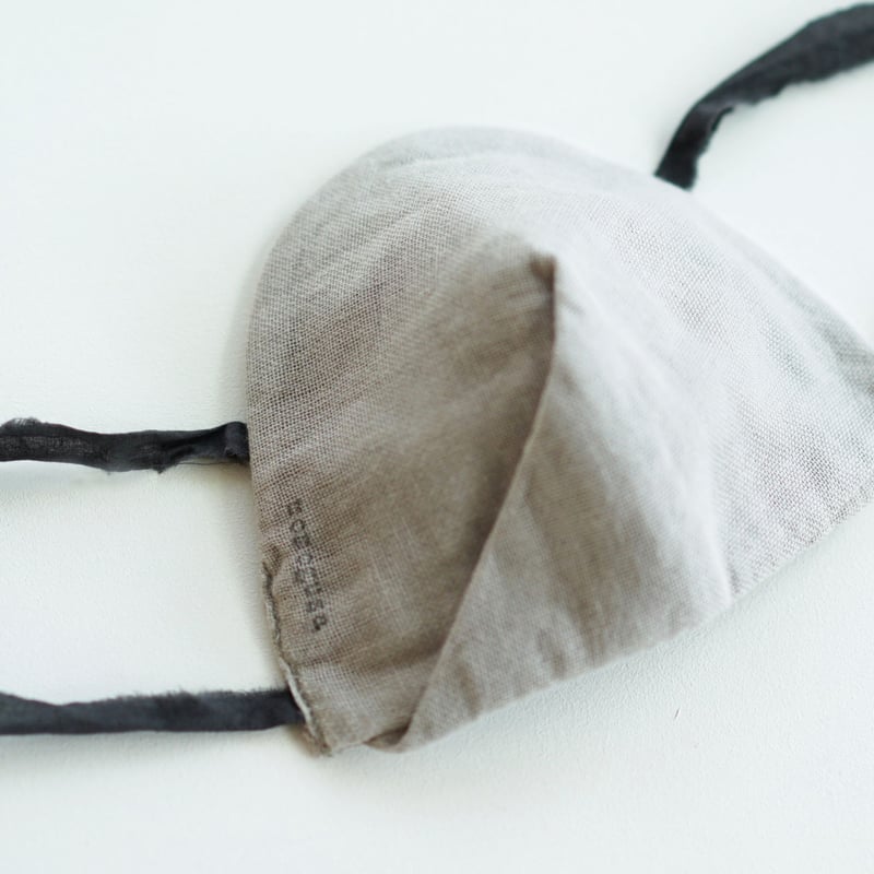 momogusa とりマスク単品 ・ローズグレー（紐：チャコール