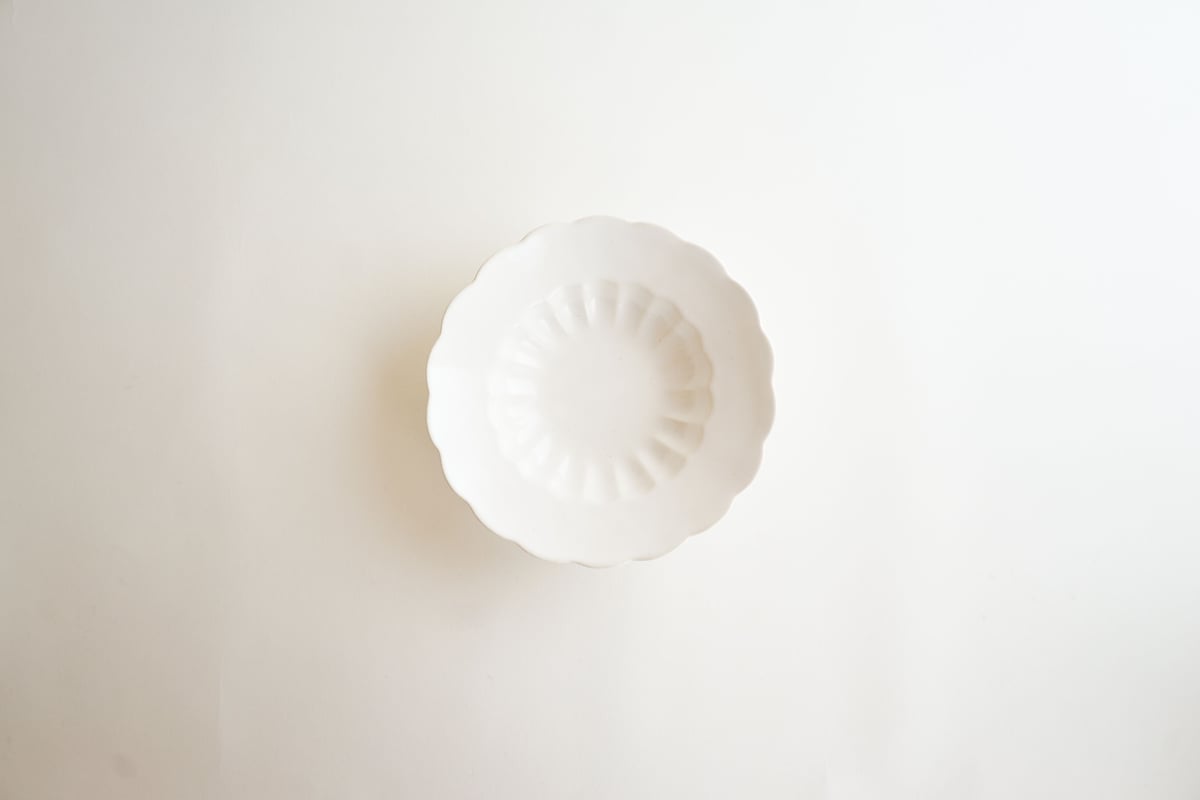 安藤雅信さん イタリア輪花スープ皿 安藤雅信】貫入釉イタリア平輪花