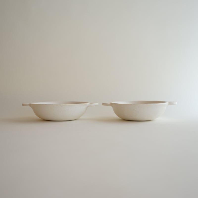 安藤雅信】耐熱白釉手付スープ M（耐熱白釉） | ギャルリ百草 online store