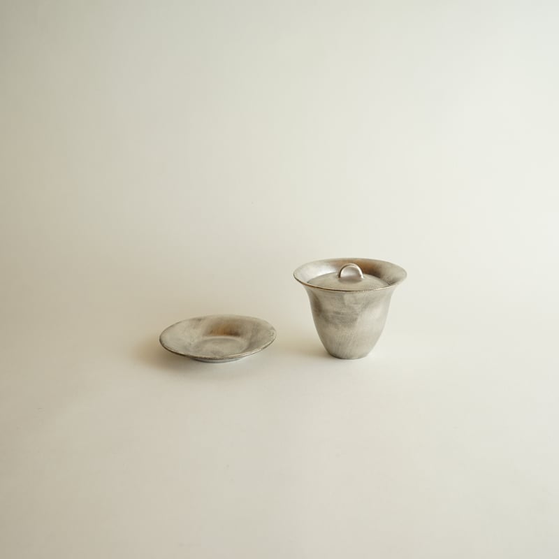 百草　安藤雅信 安藤雅信】 銀彩蓋碗 小 | ギャルリ百草 online store