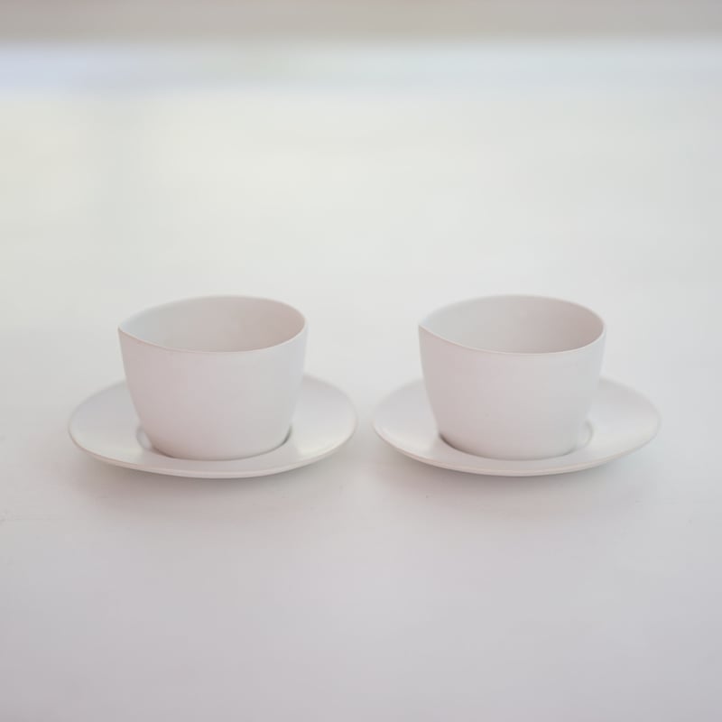 安藤雅信　コーヒーカップ＆ソーサー　白マット釉 安藤雅信】ソーサー S（白マット釉） | ギャルリ百草 online store