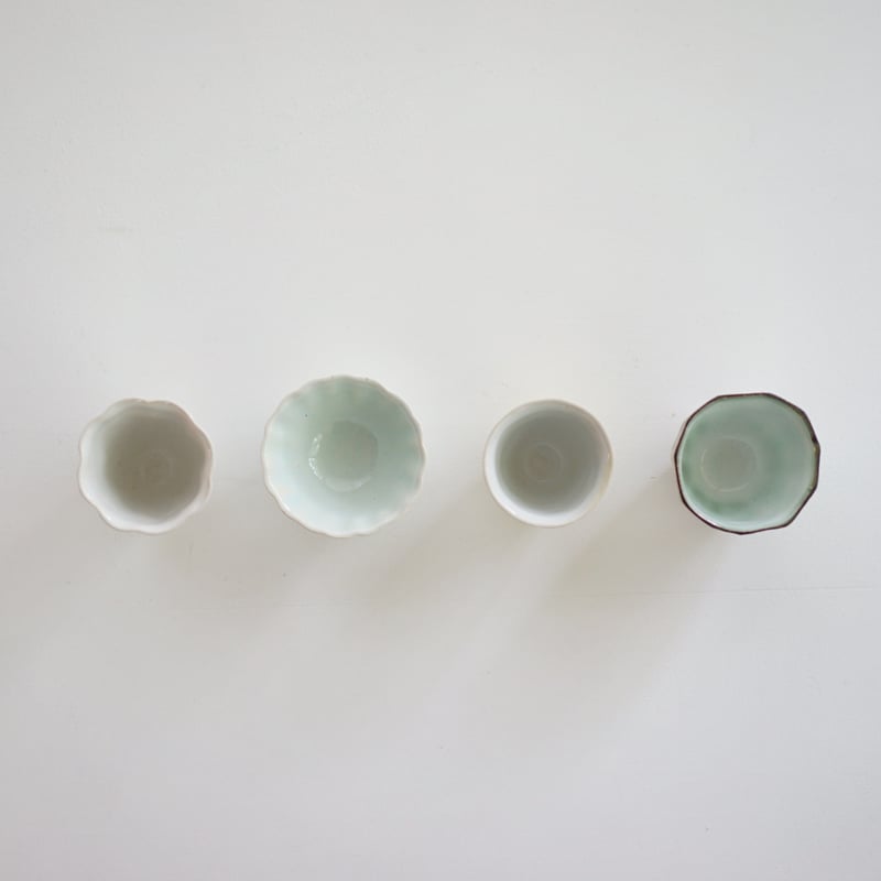 安藤雅信】外黒銀彩面取茶杯 LM 内青白艶釉 | ギャルリ百草 online store