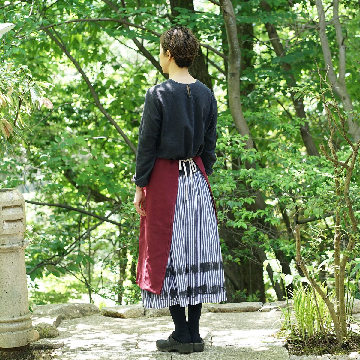 kitta 草木染め 安藤明子 百草サロン エプロン