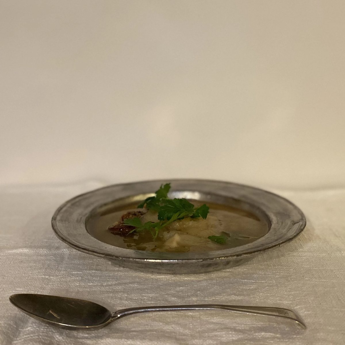 安藤雅信】銀彩ピュータースープ皿 M | ギャルリ百草 online store