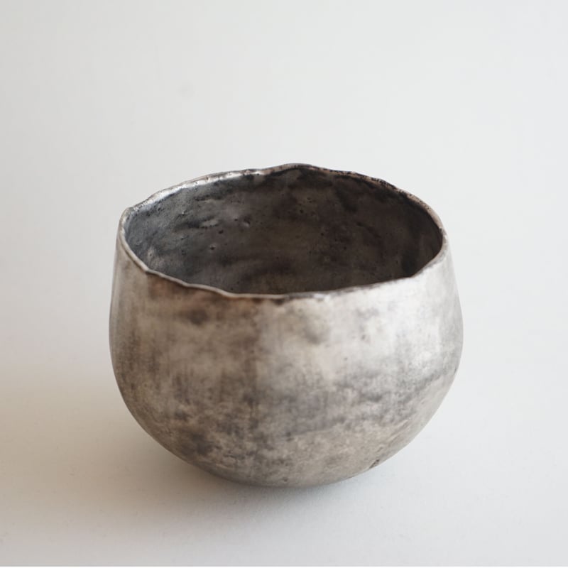 安藤雅信】黒銀彩丸盌（銀彩） | ギャルリ百草 online store