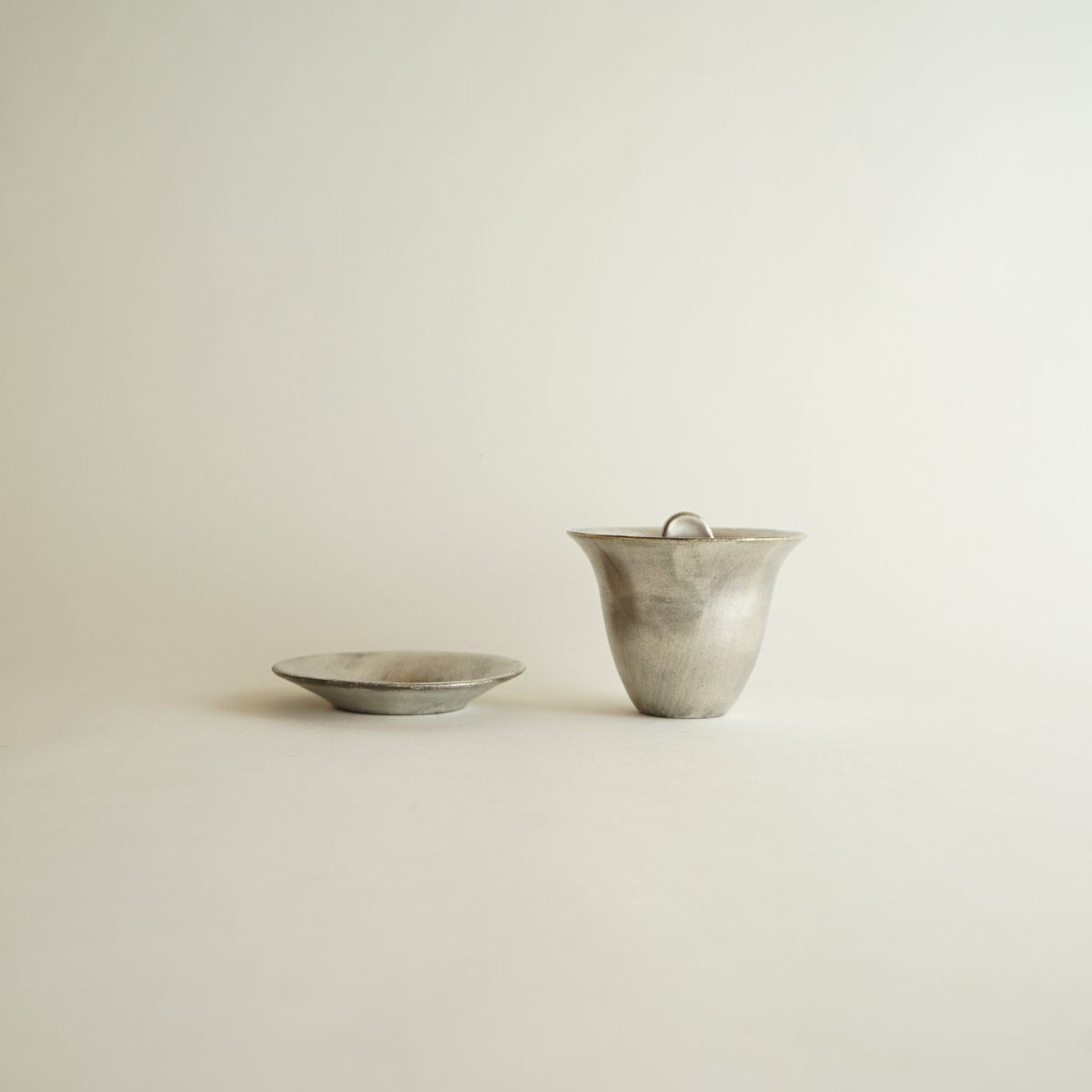 安藤雅信】 銀彩蓋碗受皿 | ギャルリ百草 online store