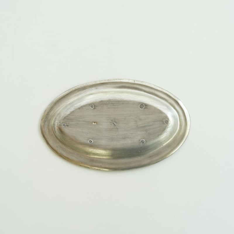 安藤雅信】銀彩ピューターリム筋オーバル（銀彩） | ギャルリ百草