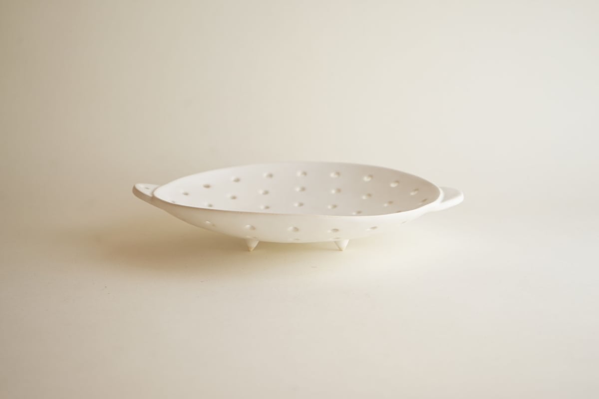 安藤雅信】オランダ水切皿S（白マット釉） | ギャルリ百草 online store