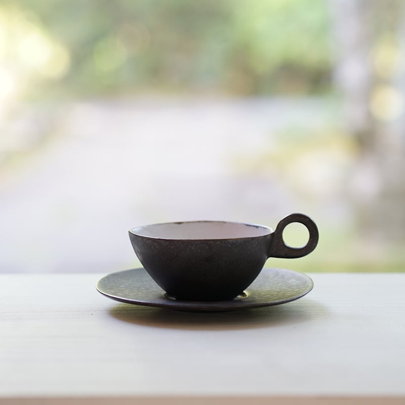 安藤雅信】黒ティーカップ（黒錆釉） | ギャルリ百草 online store