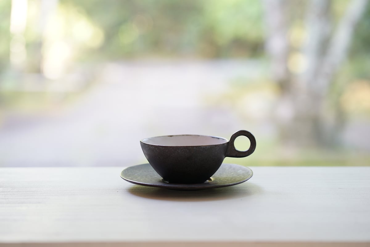 安藤雅信】黒ティーカップ（黒錆釉） | ギャルリ百草 online store