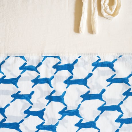 【安藤明子】minä perhonen "run run run"+ kiku　生成  　white×blue / light blue×lime